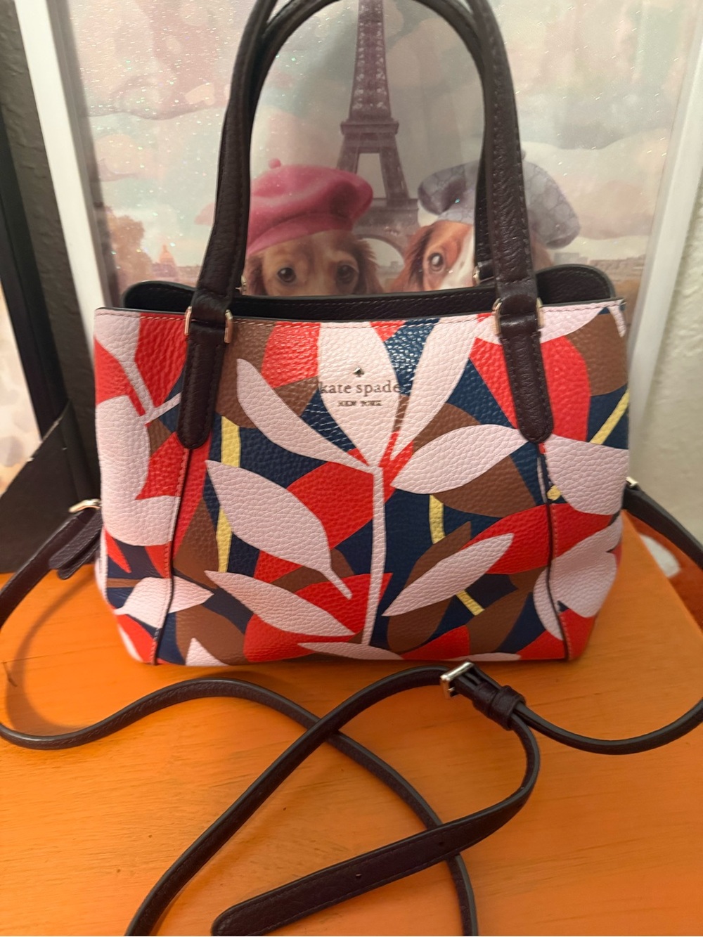 Kate Spade Jackson Tropical Toss Medium Satchel VGUC